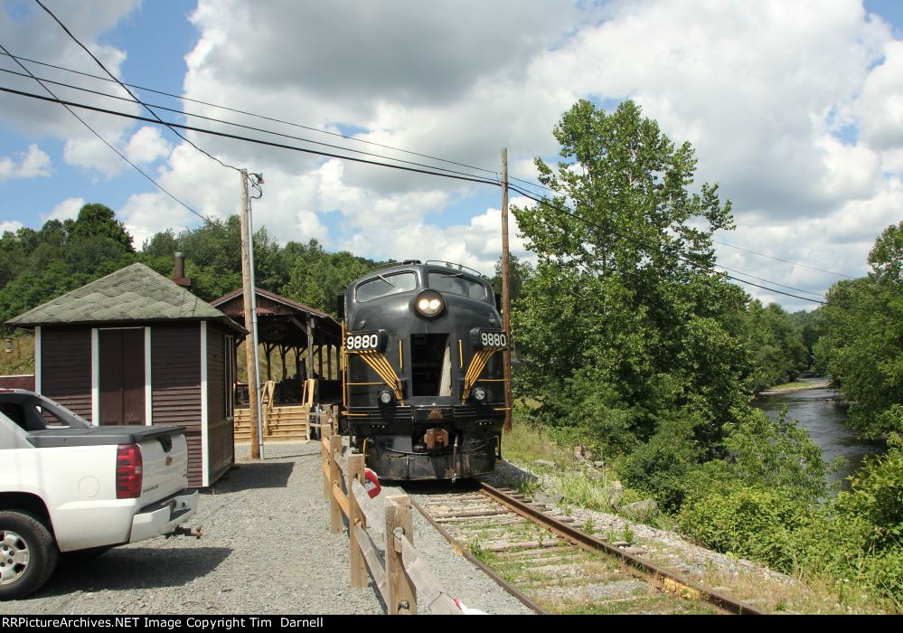 PRR 9880 at the station